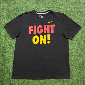 USC Trojans T Shirt Men Extra Large XL Black Short Sleeve Crew Neck NCAA Nike